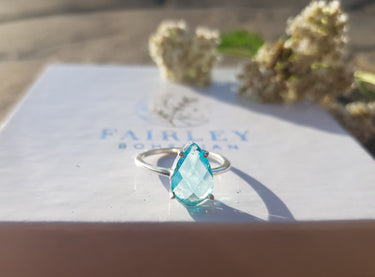 | Blue Topaz Quartz Ring |